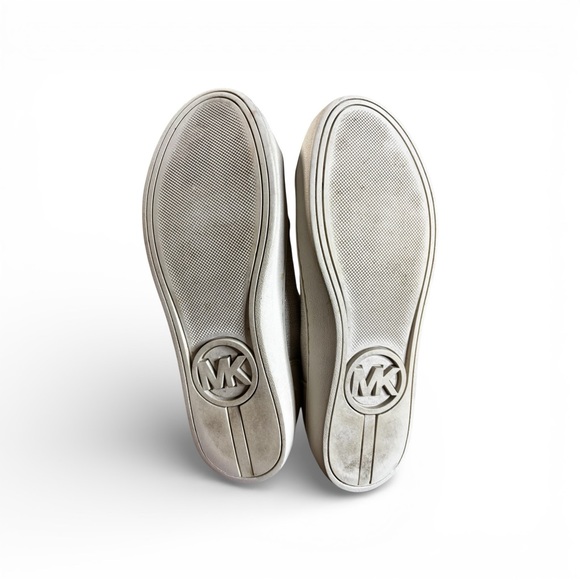 Michael Kors Women's Edie Knit Lace Up High Top Sneakers Light Cream Size 7 - Picture 3 of 3